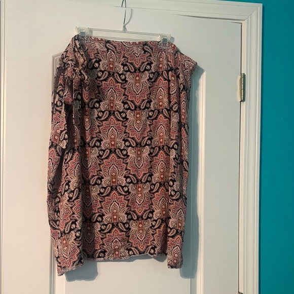 Pink Paisley Printed Wrap Skirt Maurices Feminine Business Casual Plus Size 24W - Picture 4 of 4